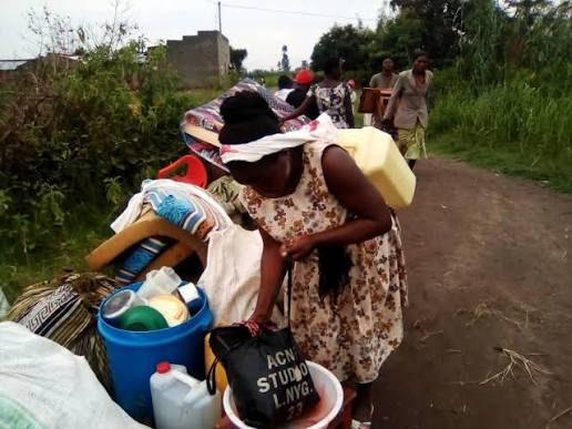 Emergency shelter for families displaced in Kasese